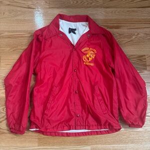 Vintage United States Marines Jacket Windbreaker Type 80s Mens Medium